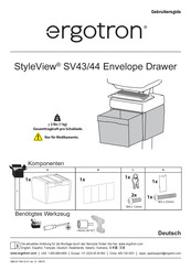 Ergotron StyleView SV44 Cart Montageanleitung