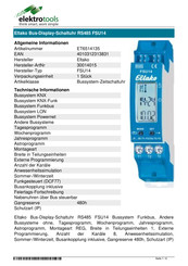 Eltako FSU14 Bedienungsanleitung