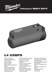 Milwaukee Heavy Duty L4 USBPS Originalbetriebsanleitung