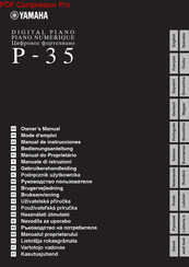 Yamaha P-35 Bedienungsanleitung