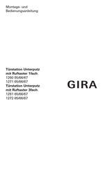 Gira 1260 65 Montage- Und Bedienungsanleitung