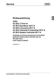 Audi 8V0.092.160 Einbauanleitung