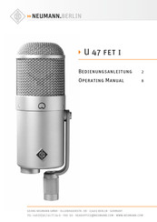 Neumann.berlin U 47 FET I Bedienungsanleitung