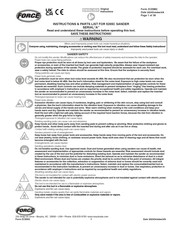 Force A-Serie Bedienungsanleitung Und Teileliste