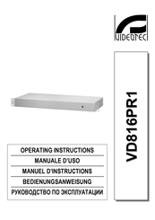 Videotec VD816PR1 Bedienungsanleitung