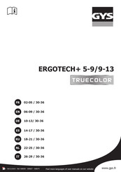 GYS ERGOTECH+ 9-13 TRUE COLOR Bedienungsanleitung