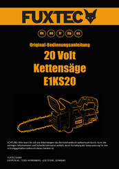 Fuxtec E1KS20 Original Bedienungsanleitung