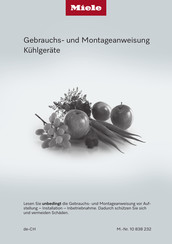 Miele K 31242 UiF Gebrauchs- Und Montageanweisung