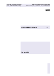 Zanussi DN 60 HEC Gebrauchs- Und Einbauanweisung