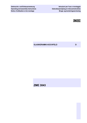 Zanussi ZME 3043 Gebrauchs- Und Einbauanweisung