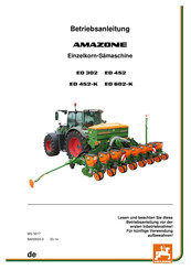 Amazone ED 452-K Betriebsanleitung