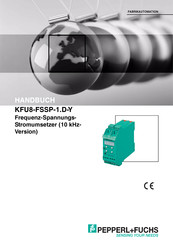 Pepperl+Fuchs KFU8-FSSP-1.D-Y Handbuch