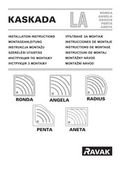 RAVAK KASKADA LA RADIUS Montageanleitung