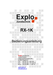 Explo RX-1K Bedienungsanleitung