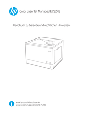 HP E75245 Handbuch Zu Garantie Und Rechtlichen Hinweisen