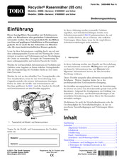 Toro Recycler 20955 Bedienungsanleitung