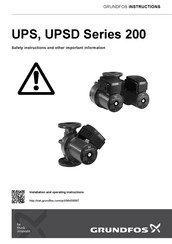 Grundfos UPSD 200 Serie Sicherheitshinweise