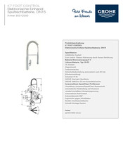 Grohe K7 FOOT CONTROL 30 312 Bedienungsanleitung