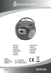 SOUNDMASTER SCD2120BL Bedienungsanleitung