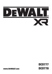 DeWalt XR DCD777 Übersetzung Der Originalanleitung