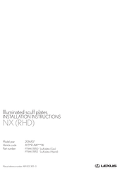 Lexus PT944-78150 Installationsanleitung