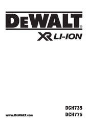 DeWalt XR LI-ION DCH735X2 Bersetzung Der Originalanweisungen