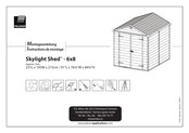 Palram Skylight Shed Montageanleitung