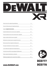 DeWalt XR DCD777 Bersetzung Der Originalanweisungen