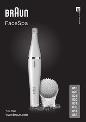 Braun FaceSpa SE830 Bedienungsanleitung
