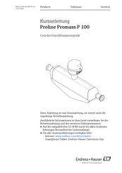 Endress+Hauser Proline Promag P 100 Kurzanleitung