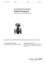 Endress+Hauser Proline Promag 53 Zusatzdokumentation Zur Betriebsanleitung