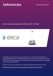 Elica IKONA LIGHT IX/F/60 Montage- Und Gebrauchsanweisungen