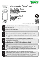 Nidec Commander C200-01100017 Schritt-Für-Schritt-Anleitung