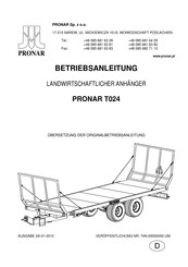 PRONAR T024 Betriebsanleitung
