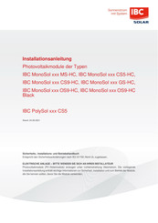 IBC Solar MonoSol OS9-HC-Serie Installationsanleitung