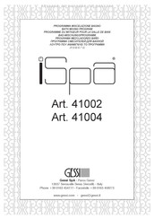 Gessi iSpa 41004 Installationsanleitung