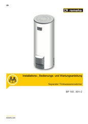 REMEHA BP 401-2 Installations-, Bedienungs- Und Wartungsanleitung