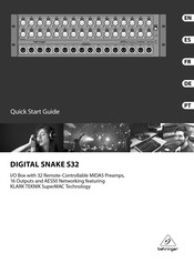 Behringer S32 Bedienungsanleitung