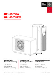 Glen Dimplex HPL 6S-TUW Montage- Und Gebrauchsanweisungen
