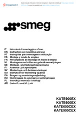Smeg KATE900EX Montage- Und Gebrauchsanweisungen