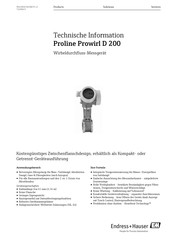 Endress+Hauser 7D2B Technische Information
