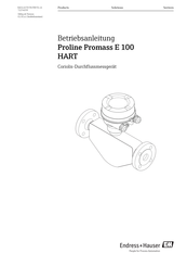 Endress+Hauser Proline Promag E 100 Betriebsanleitung