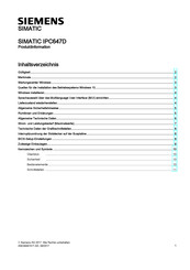 Siemens SIMATIC IPC647D Produktinformation