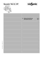 Truma viaSonic Sonatic Kit S Gebrauchsanweisung