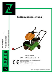 Zipper Maschinen ZI-BES350 Bedienungsanleitung