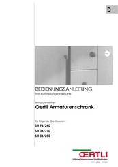 OERTLI SH 36/210 Bedienungsanleitung