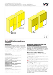VS Vereinigte Spezialmöbelfabriken 800 serie Bedienungsanleitung