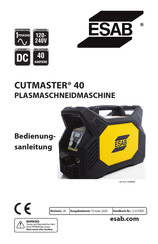 ESAB Thermal Dynamics CUTMASTER 40 Bedienungsanleitung