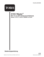 Toro 74411TE Bedienungsanleitung