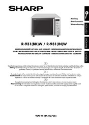 Sharp R-931BW Bedienungsanleitung Mit Kochbuch